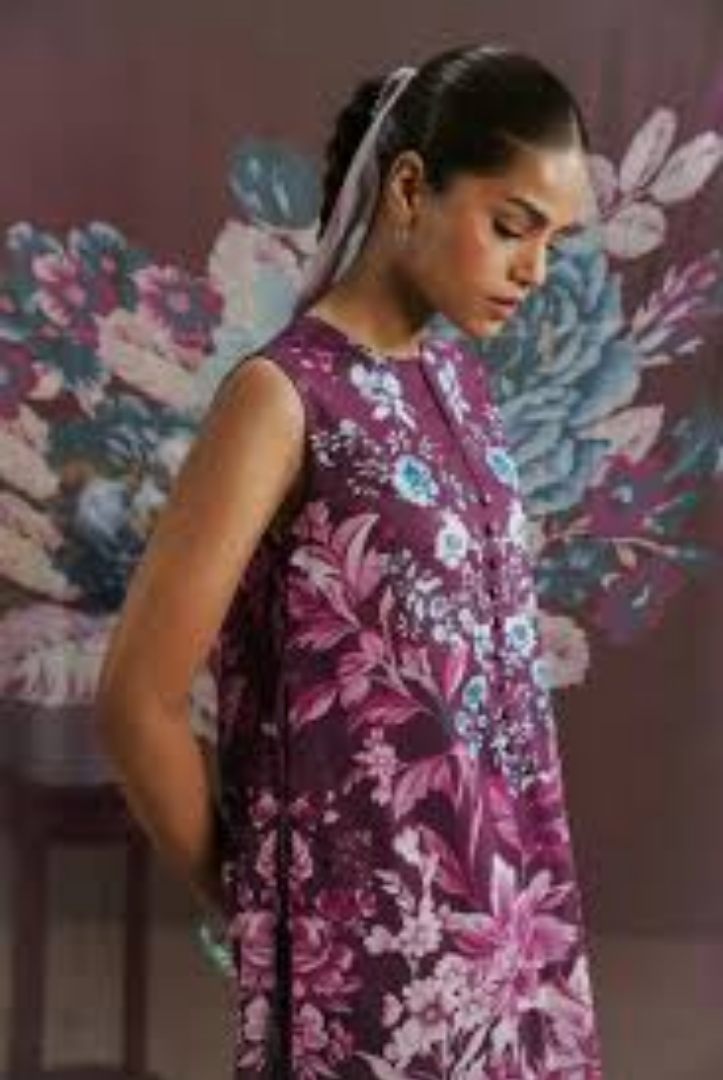 Zara Shahjahan- Stitched Embroidered Lawn 3 Piece Suit -ZS-L