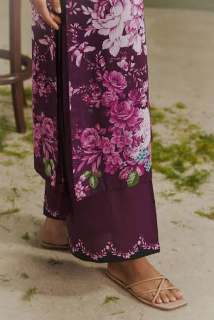 Zara Shahjahan- Stitched Embroidered Lawn 3 Piece Suit -ZS-L