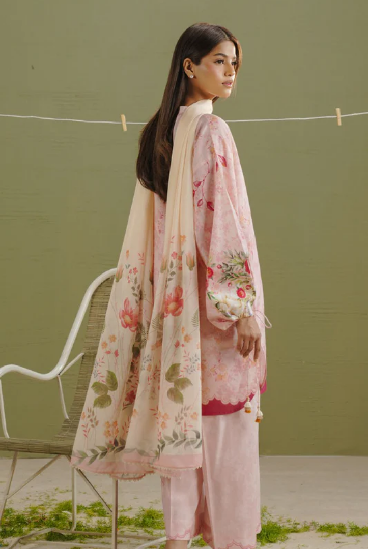 Zara Shahjahan - Luxury Stitched Embroidered Lawn 3 Piece Suit-ZS-L AYLA-8B (2)