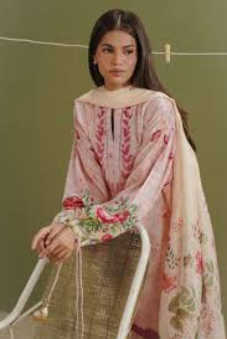 Zara Shahjahan - Luxury Stitched Embroidered Lawn 3 Piece Suit-ZS-L AYLA-8B (2)