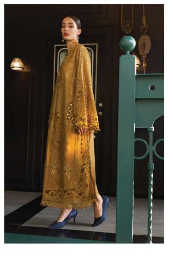 Maria B - Luxury Stitched Embroidered Lawn 3 Piece Suit-MBLL-D7