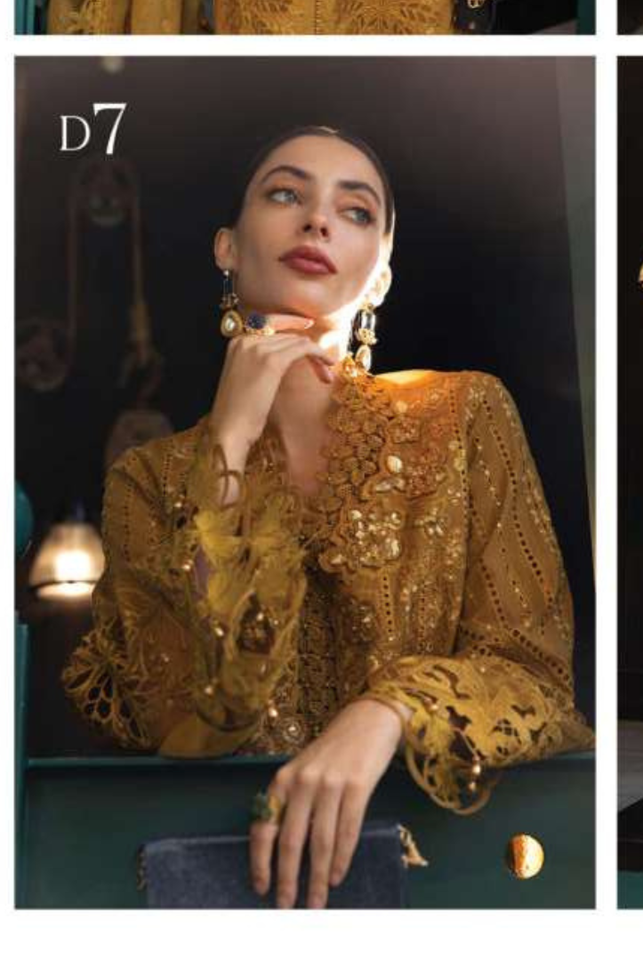 Maria B - Luxury Stitched Embroidered Lawn 3 Piece Suit-MBLL-D7