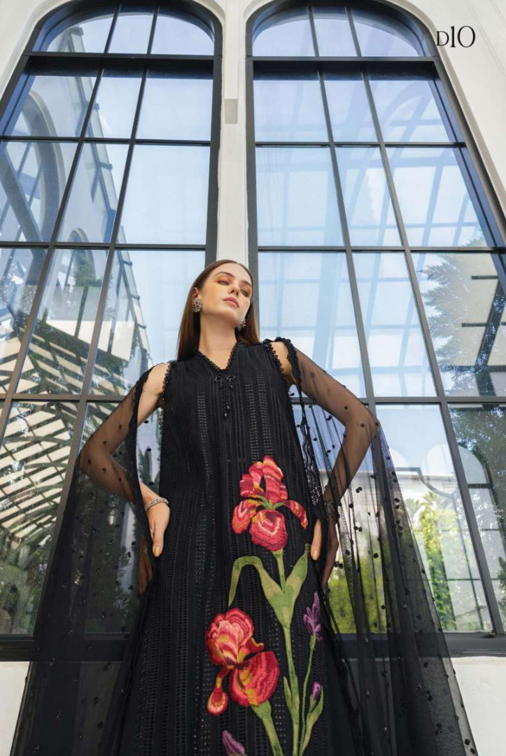 Maria B - Luxury Stitched Embroidered Lawn 3 Piece Suit-MBLL-DIO