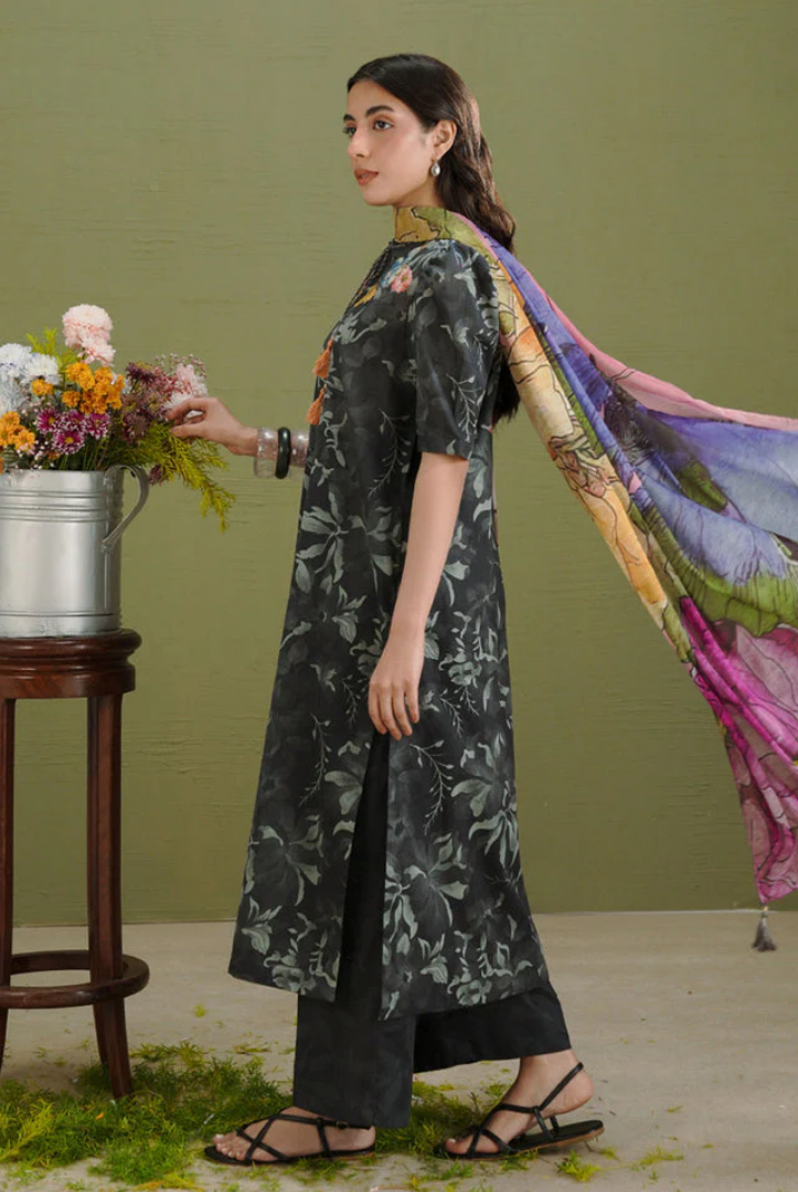 Zara Shahjahan - Luxury Stitched Embroidered Lawn 3 Piece Suit-ZSKGECE-5B (2)