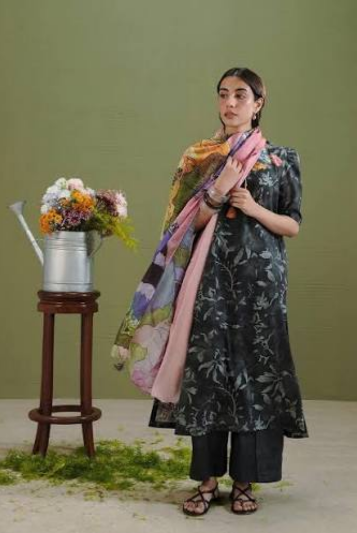 Zara Shahjahan - Luxury Stitched Embroidered Lawn 3 Piece Suit-ZSKGECE-5B (2)