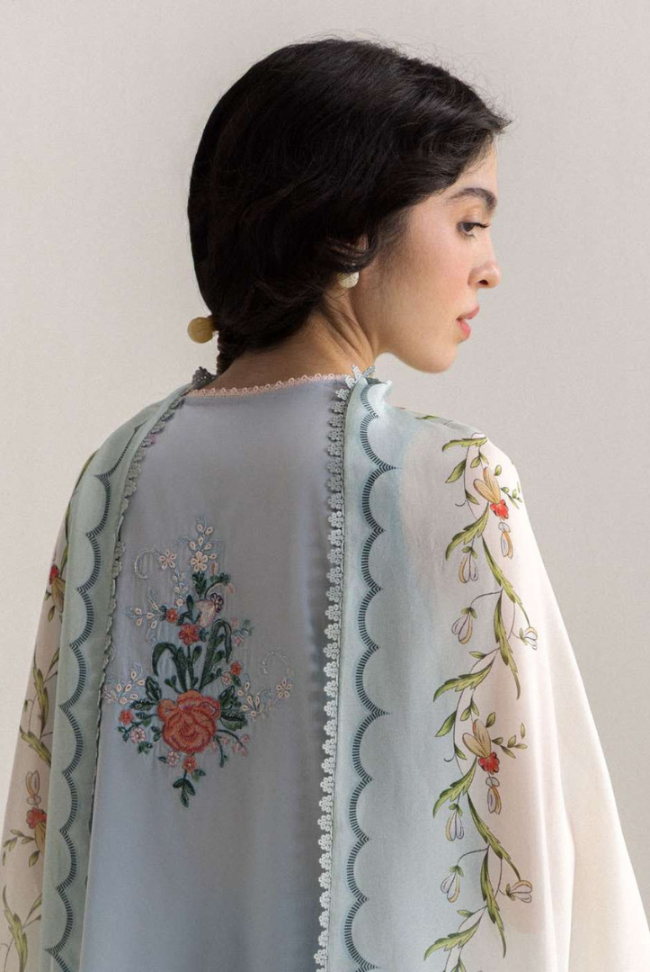 Zara Shahjahan - Luxury Stitched Embroidered Lawn 3 Piece Suit-ZS-L KIAN-BA (2)