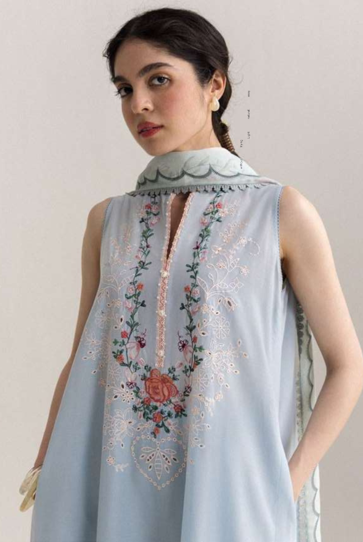 Zara Shahjahan - Luxury Stitched Embroidered Lawn 3 Piece Suit-ZS-L KIAN-BA (2)