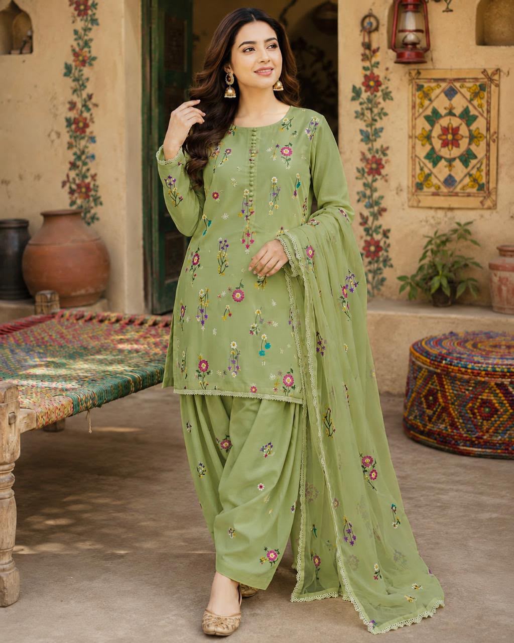 ANNELA’S Luxury Embroidered Lawn 3 Piece Suit