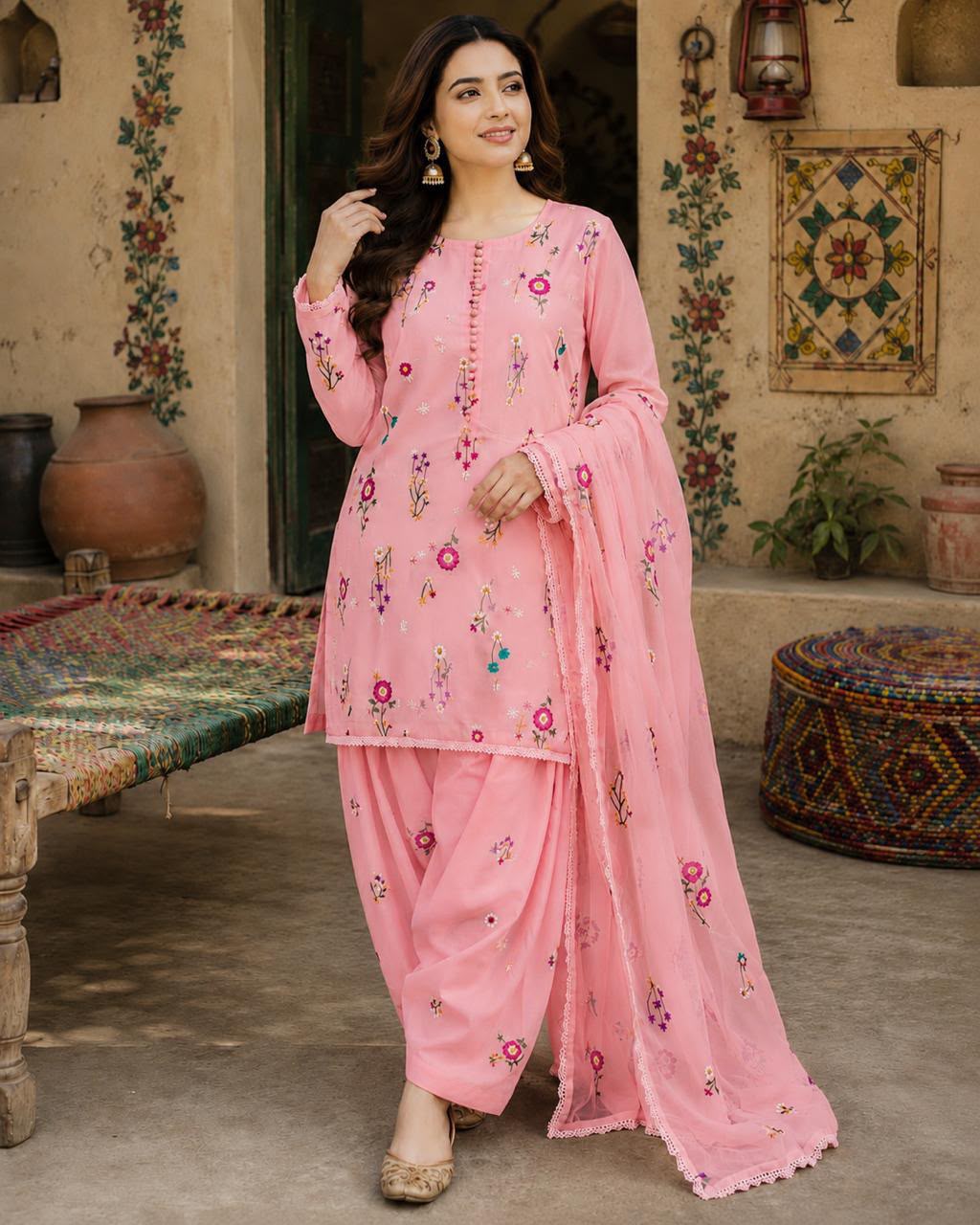 ANNELA’S Luxury Embroidered Lawn 3 Piece Suit