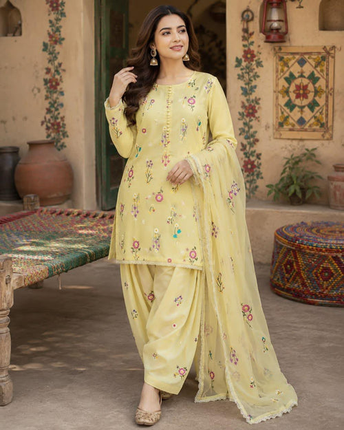ANNELA’S Luxury Embroidered Lawn 3 Piece Suit
